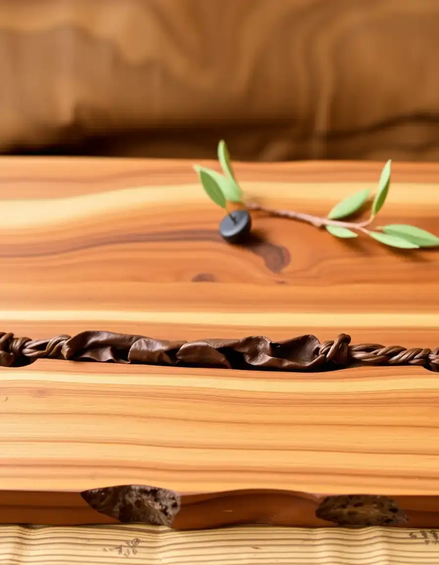 Olive wood mortar and pestle