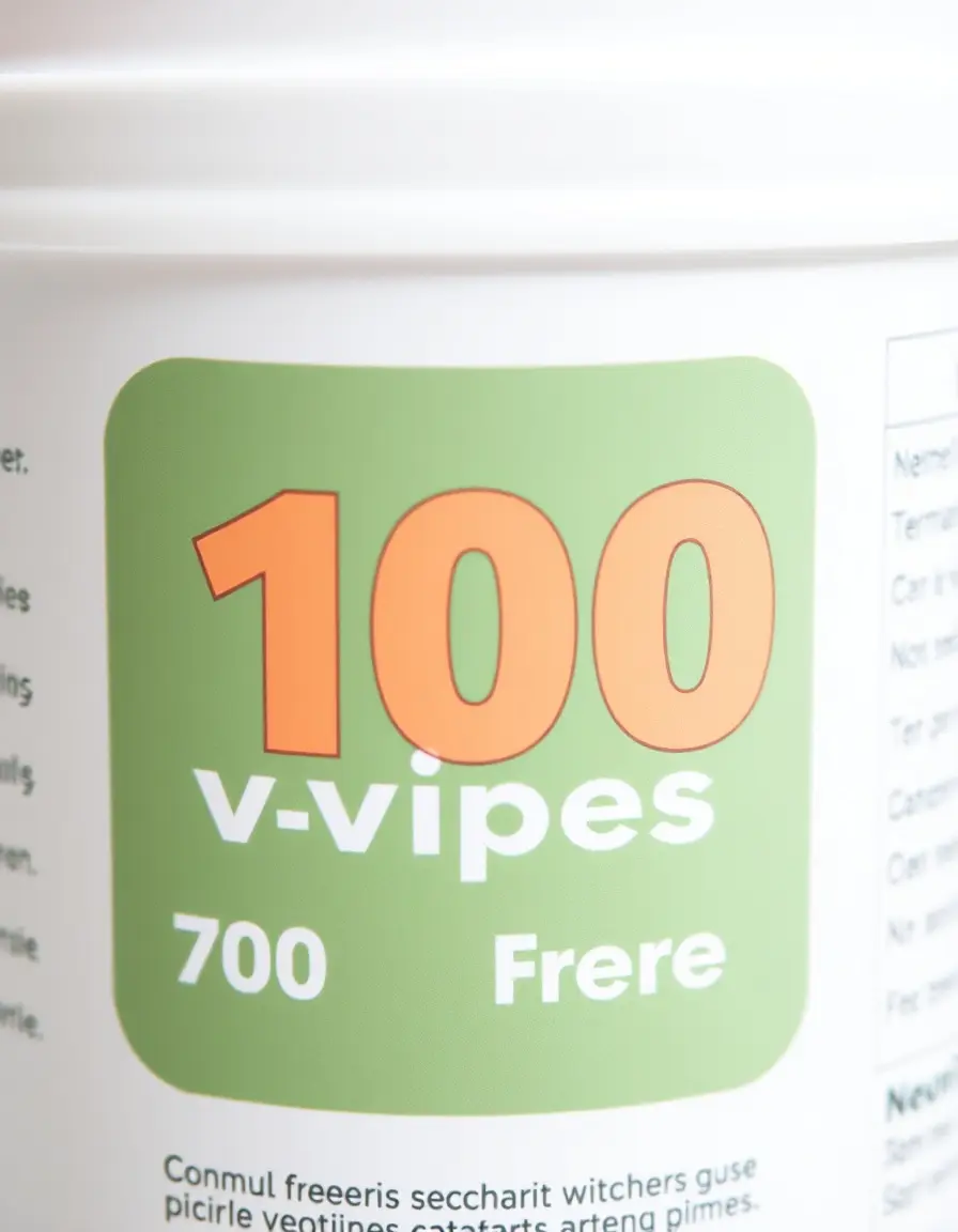 Canister of 100 alcohol-free sanitizing wipes