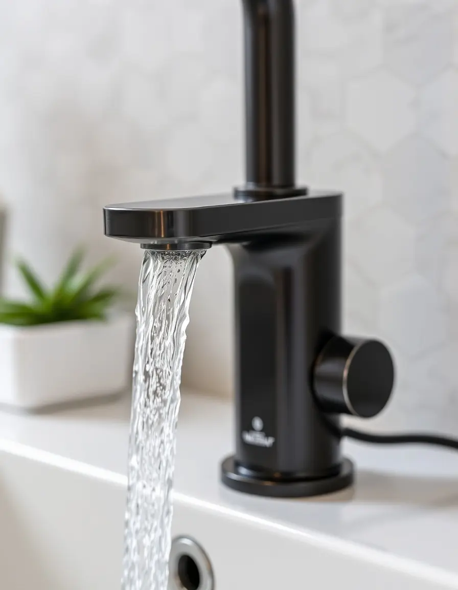 Touchless sensor kitchen tap battery powered