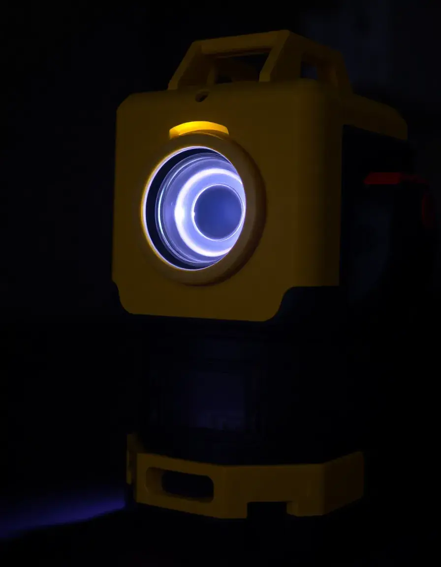 Close-up of self leveling laser tool