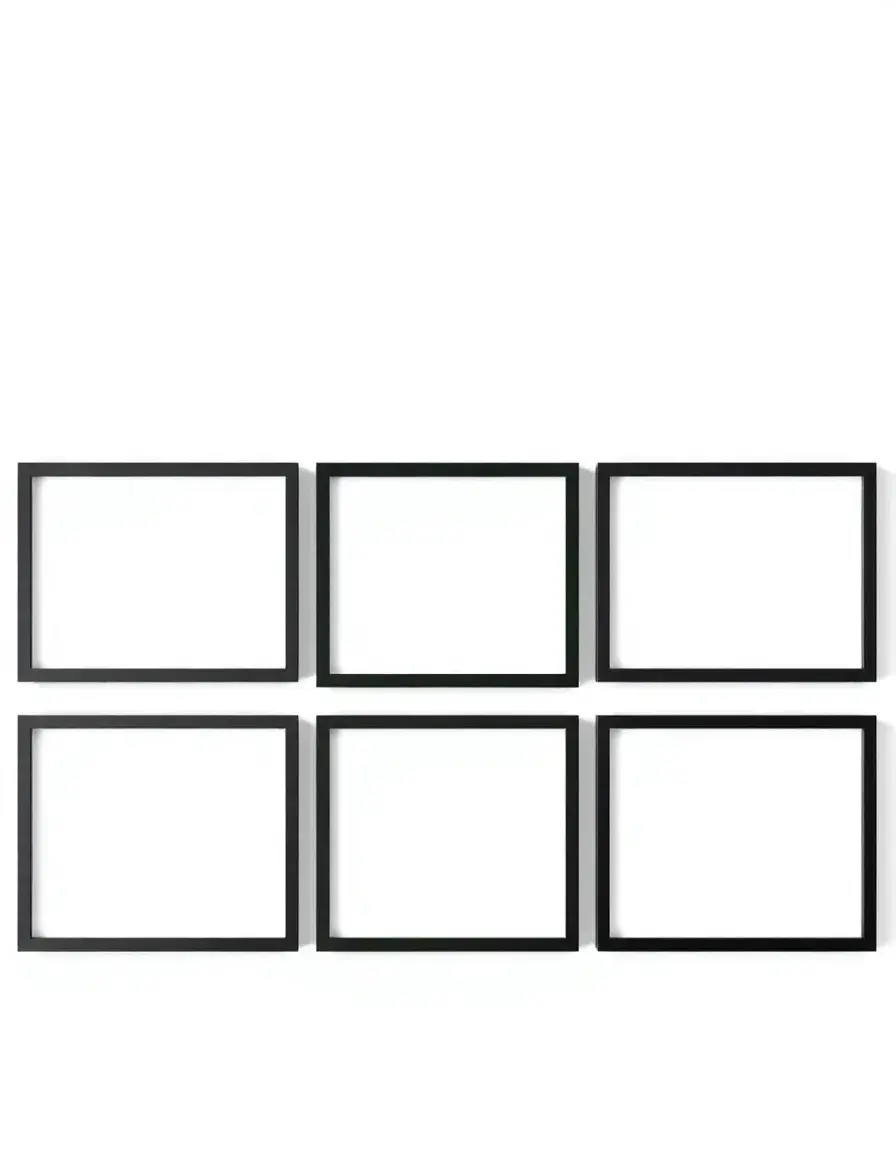 Gallery Frame Set - 9 Black Frames