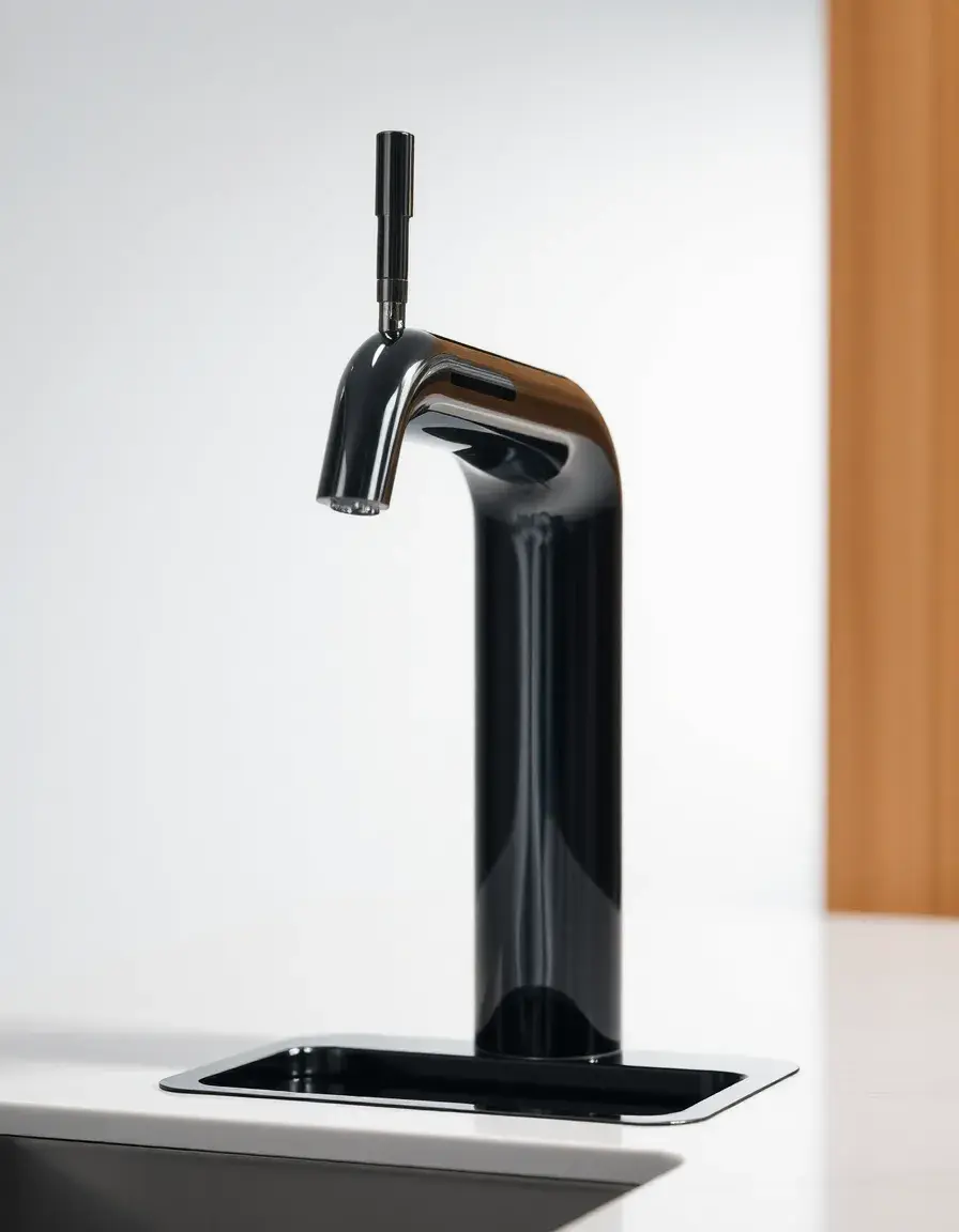 Automatic black sensor tap for touchless kitchen use