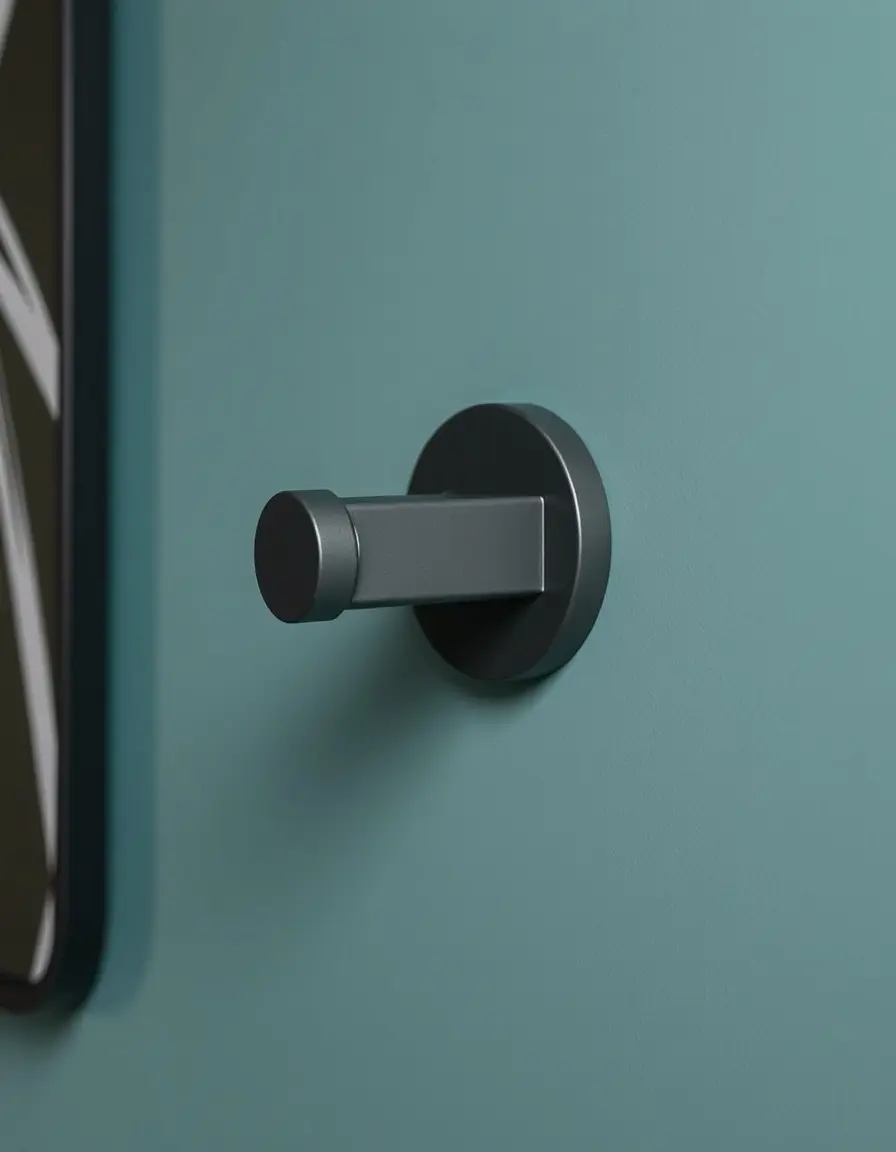 Wall mounted matte black pot filler