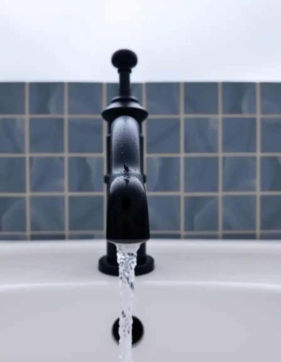 Single hole black bar tap for secondary sinks