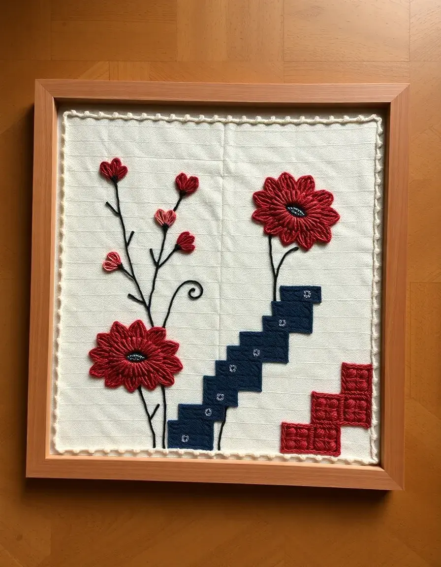 Set of 4 quilted patchwork placemats