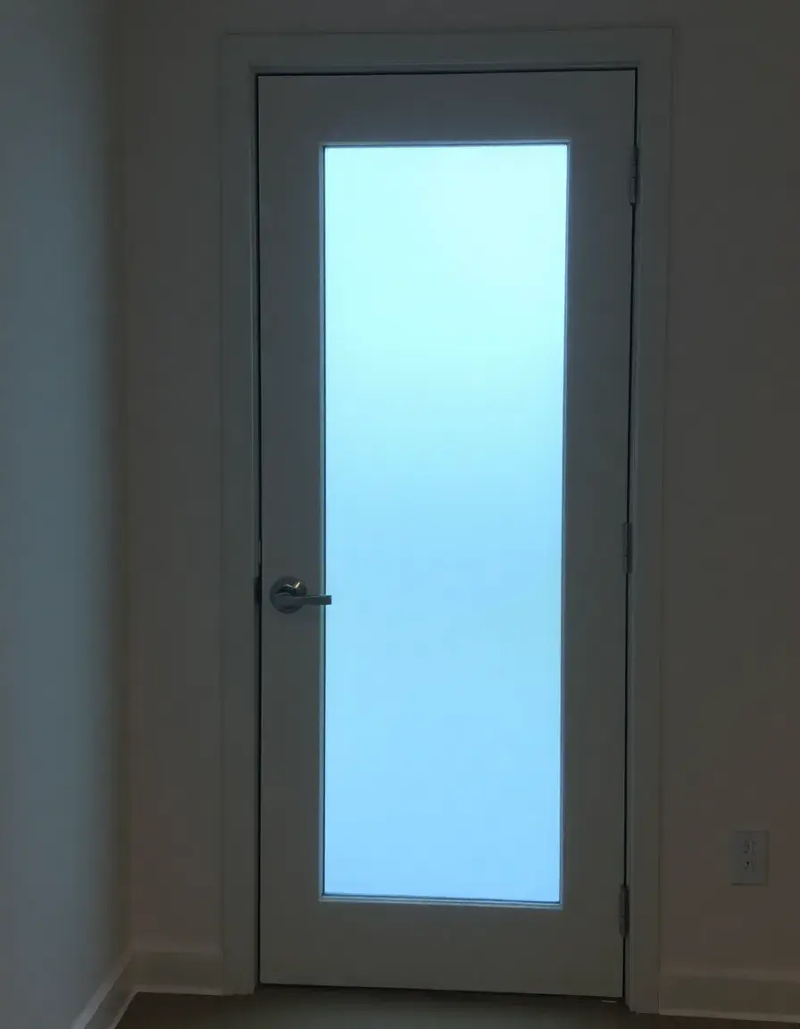 Frosted glass insert kitchen cabinet door