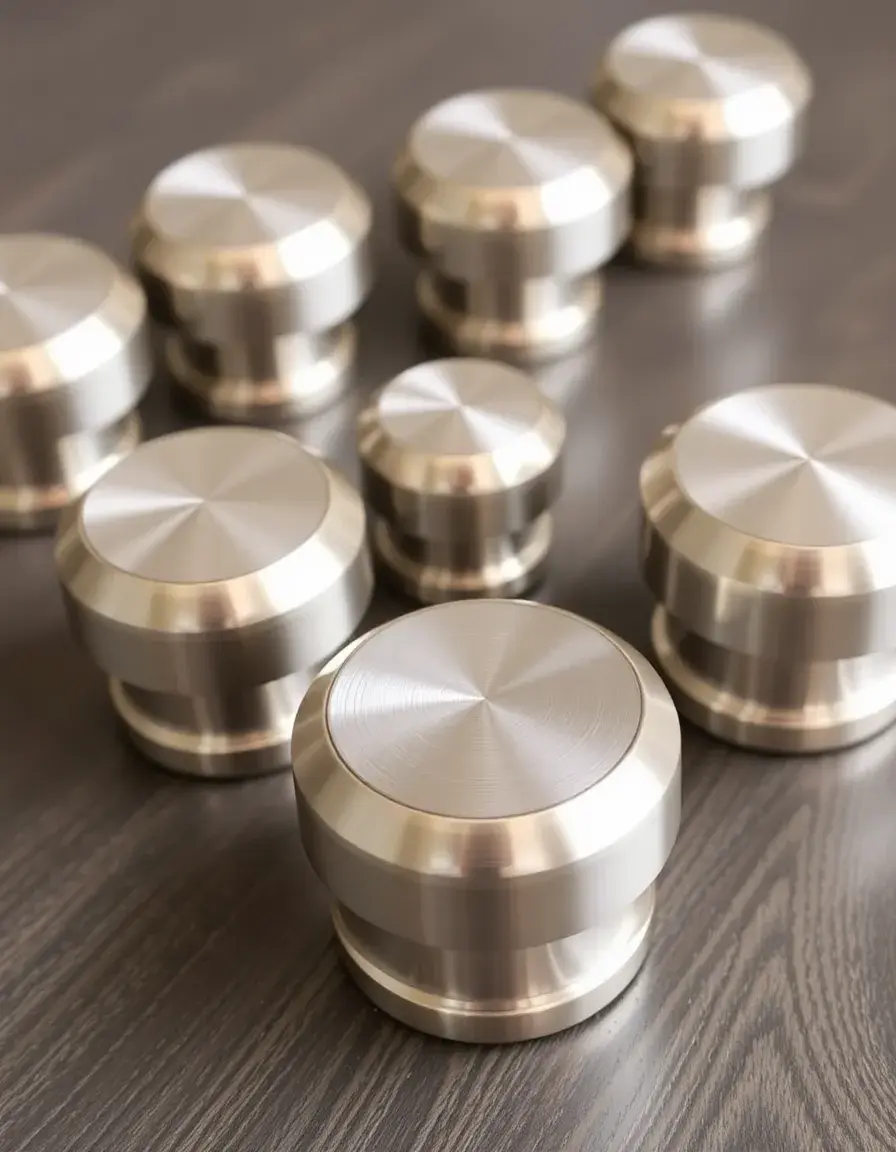 Satin nickel kitchen door knob set