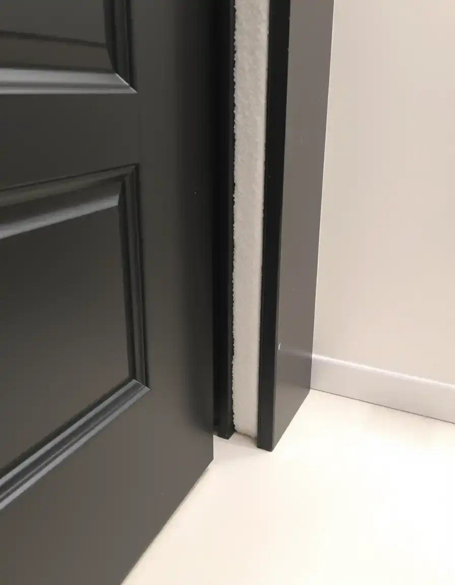 Foam weatherstrip seal for kitchen doors
