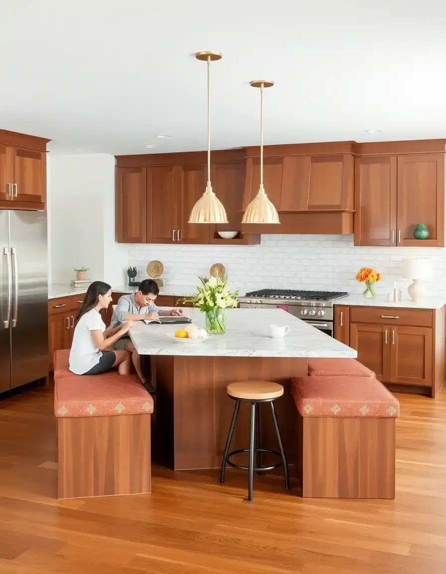 Kitchen Island with Seating and family gathering