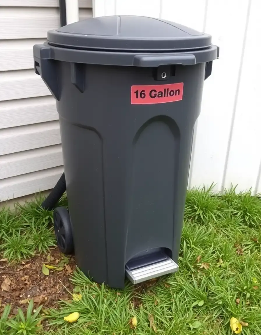 Dual Compartment Trash Bin with Step Pedal