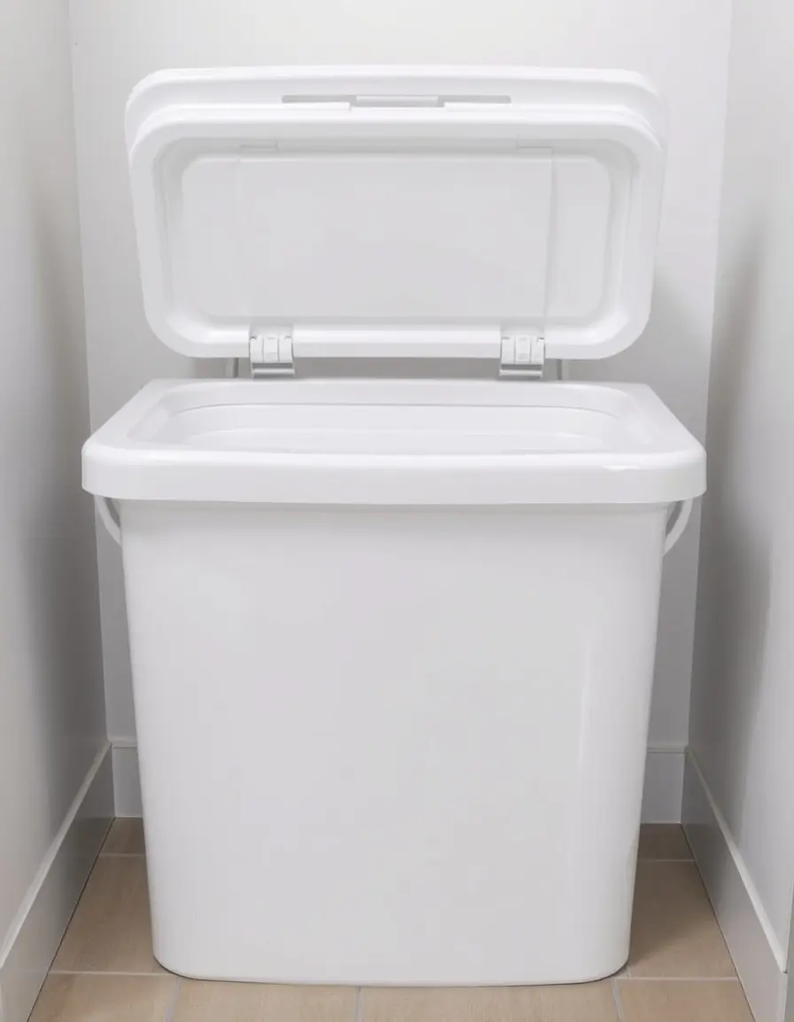 Large Double Trash Can with 30 gallon capacity and soft close lid