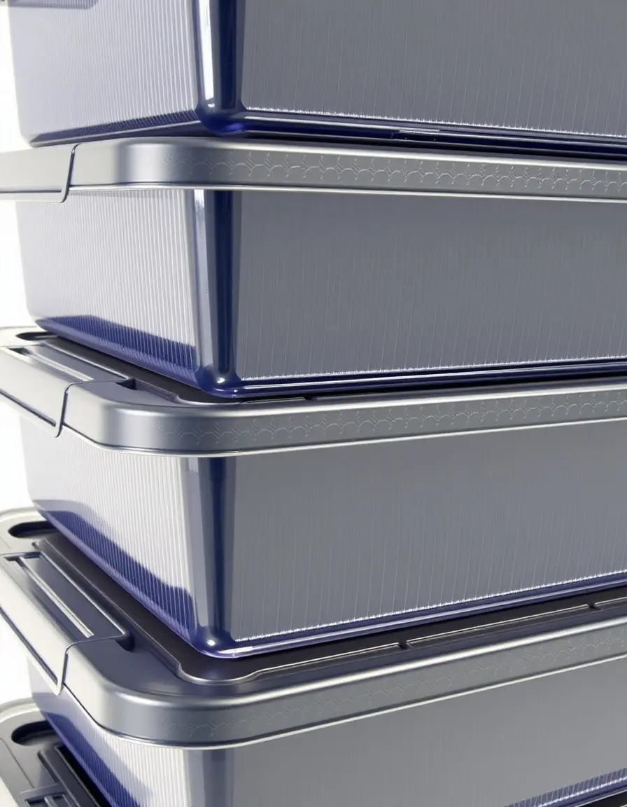 Plastic Double Bin stackable with lids