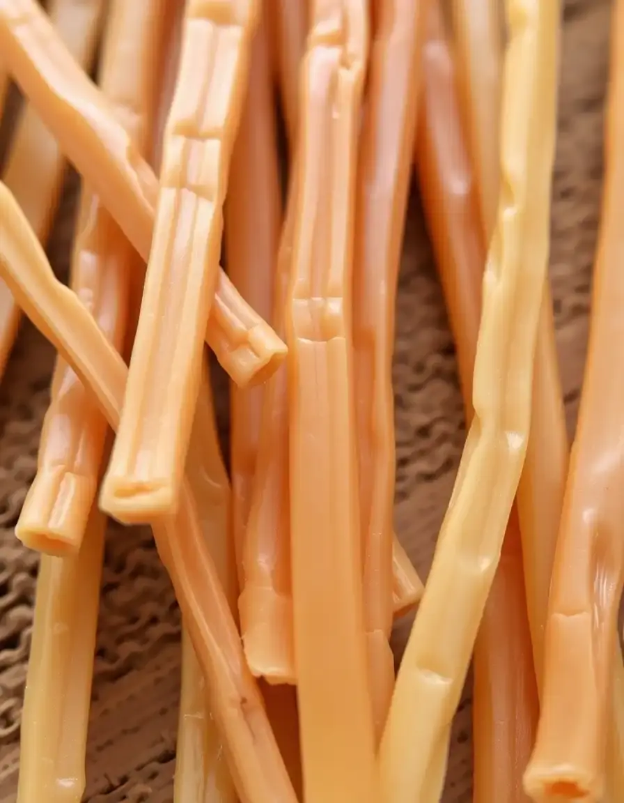 Close-up of wax sticks for wood floor scratch repair