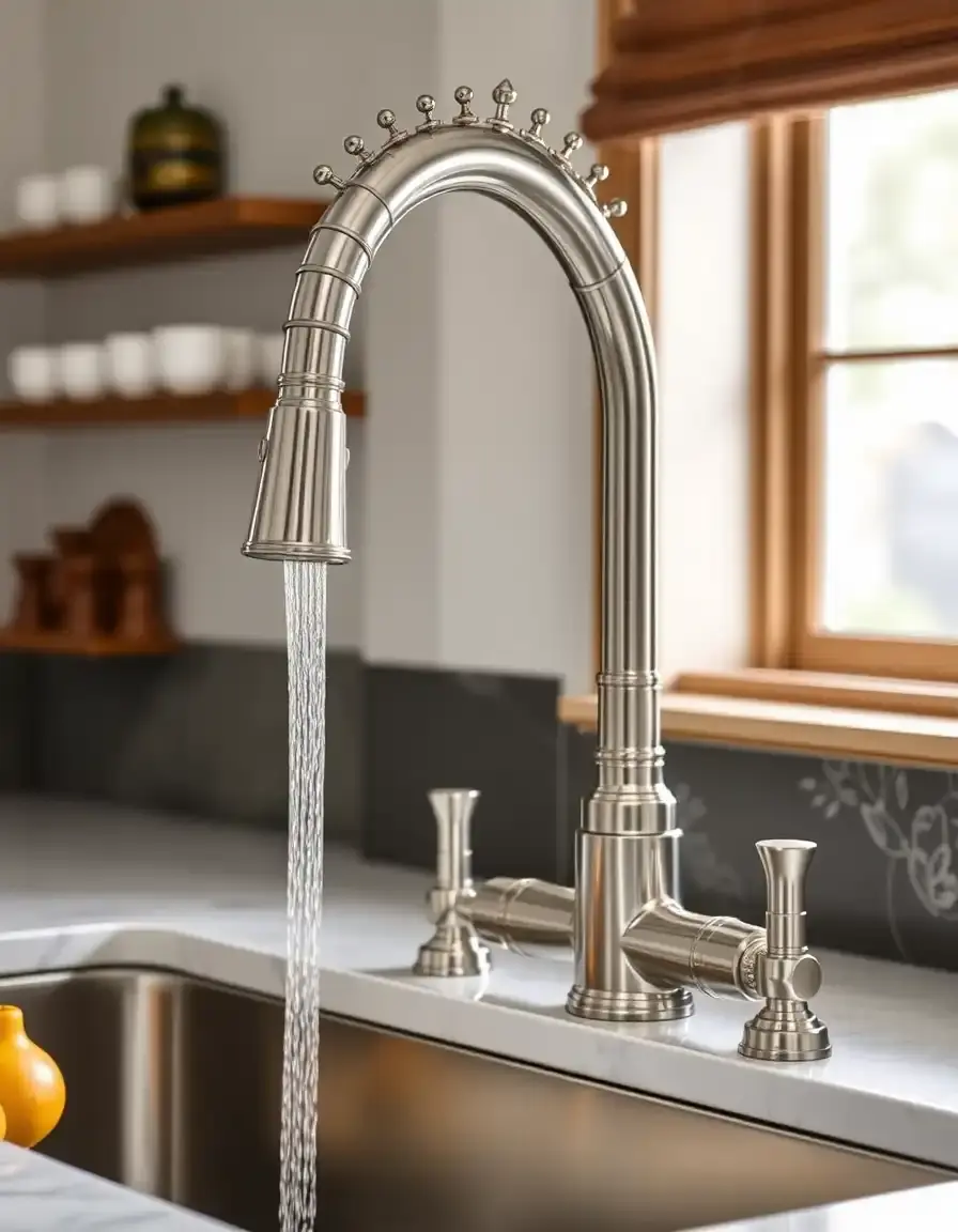 Widespread two-hole kitchen faucet with separate handles