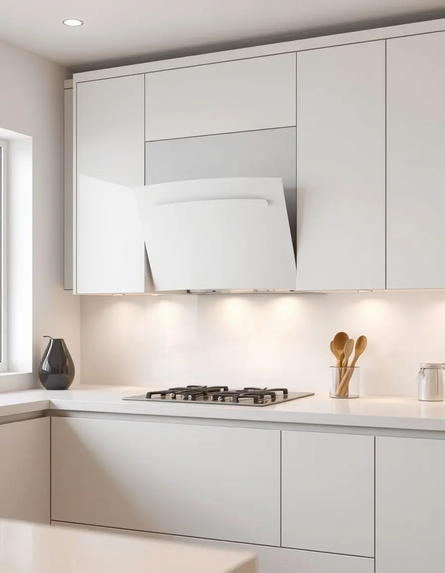 Built-in integrated cooker hood cabinet blend