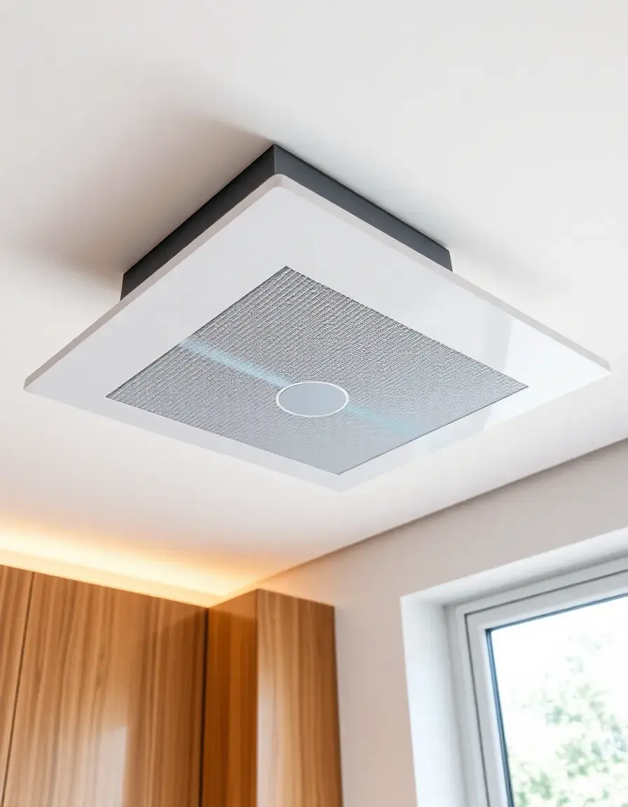 Flush ceiling mounted kitchen extractor remote control