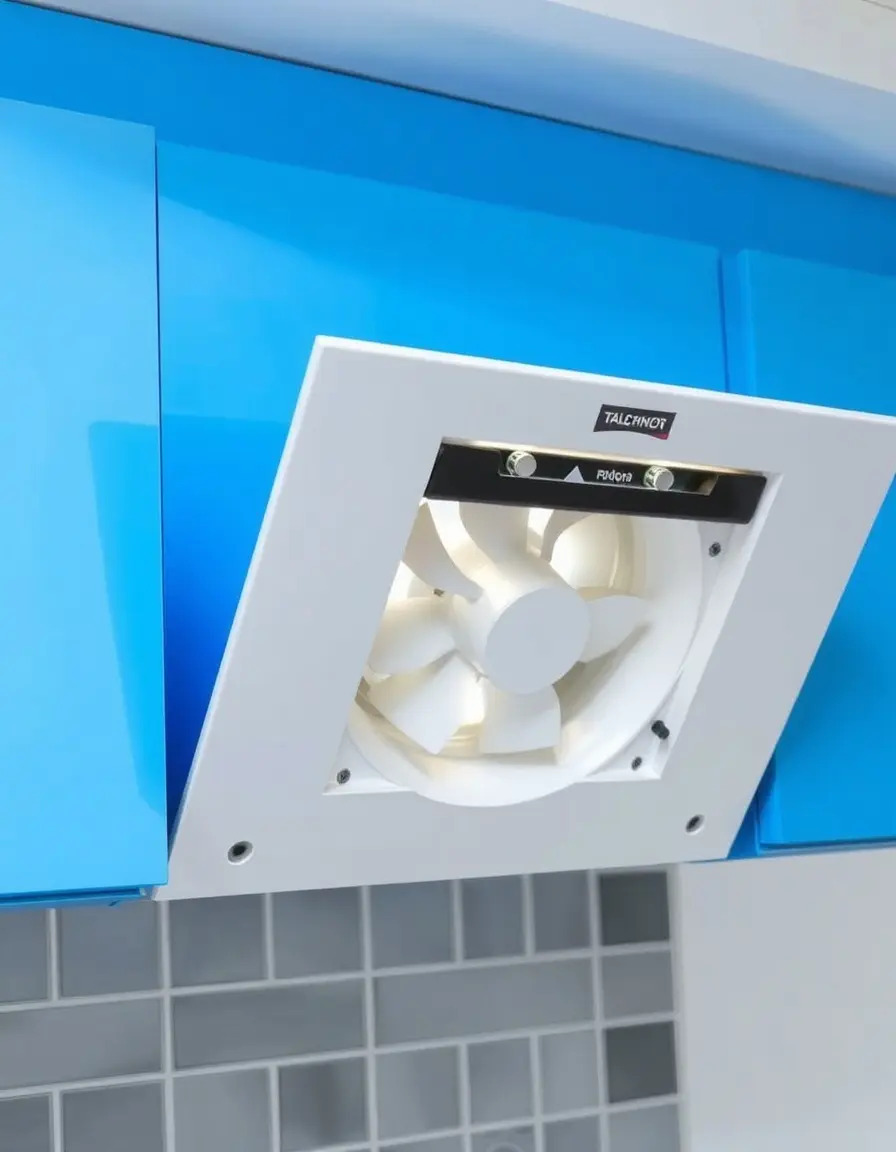 Pull-out telescopic extractor fan hidden
