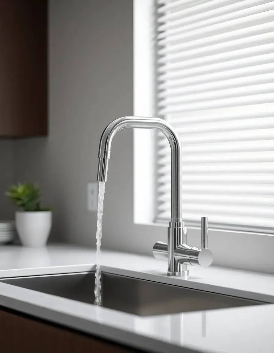 Deck mounted kitchen mixer tap, single hole, easy install