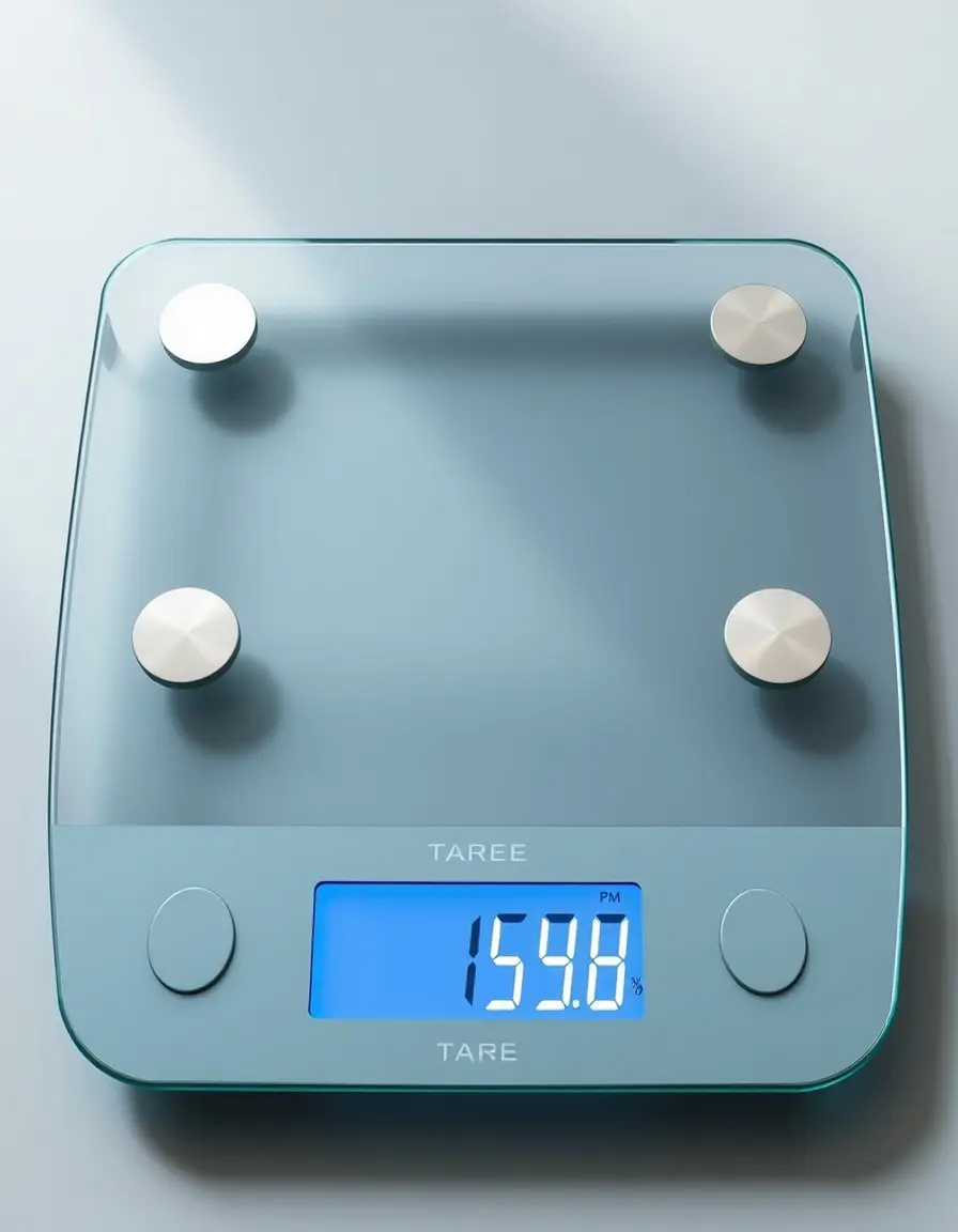 Glass platform digital kitchen scale