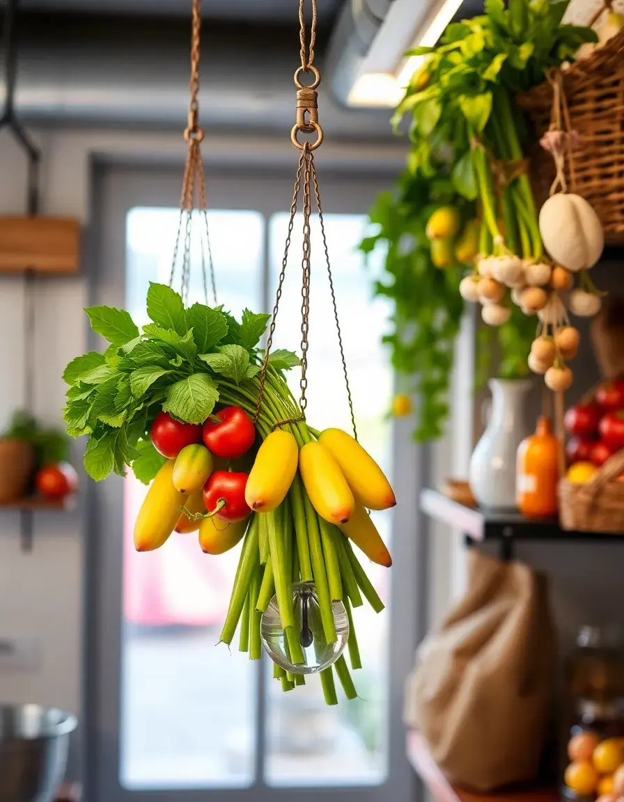 Spring hanging kitchen scale for produce