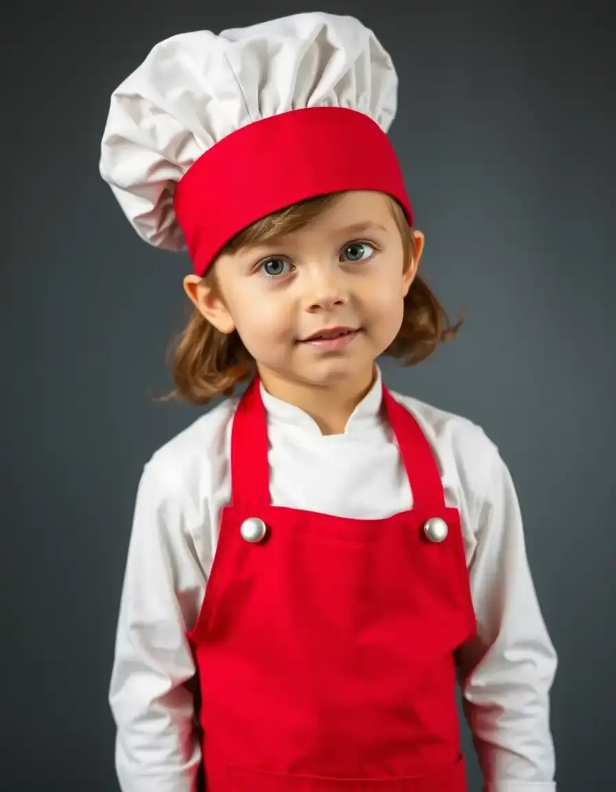 Kids role play chef hat and apron set