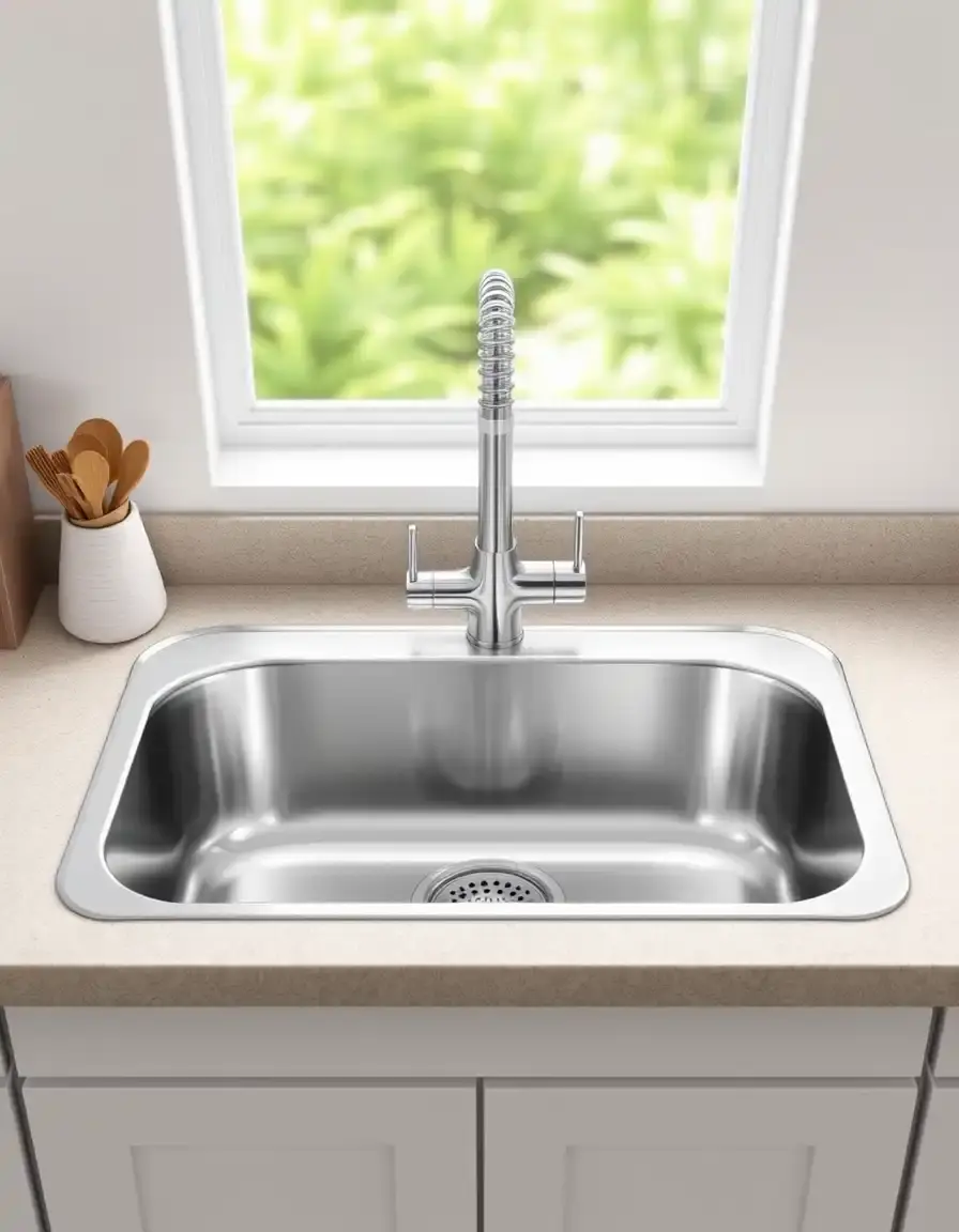 Drop-In Kitchen Sink Stainless Steel Top Mount