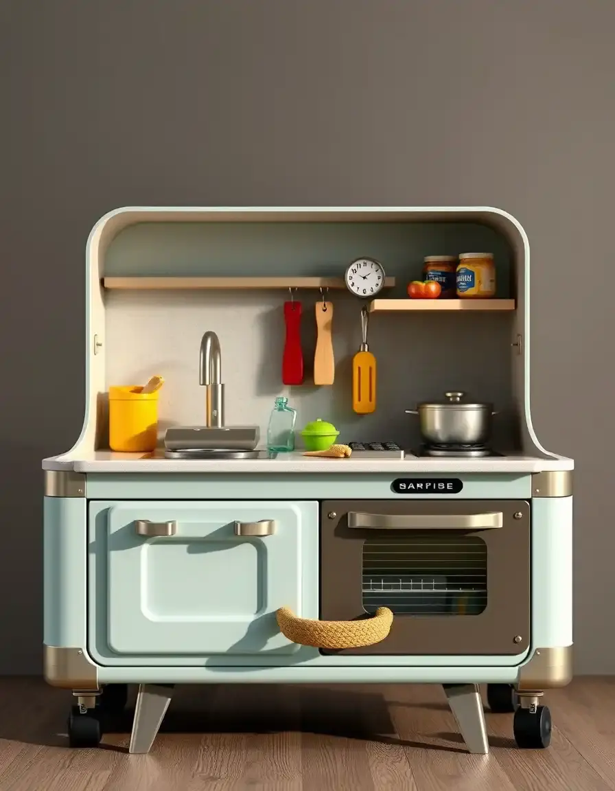 Portable Kids Kitchen Suitcase