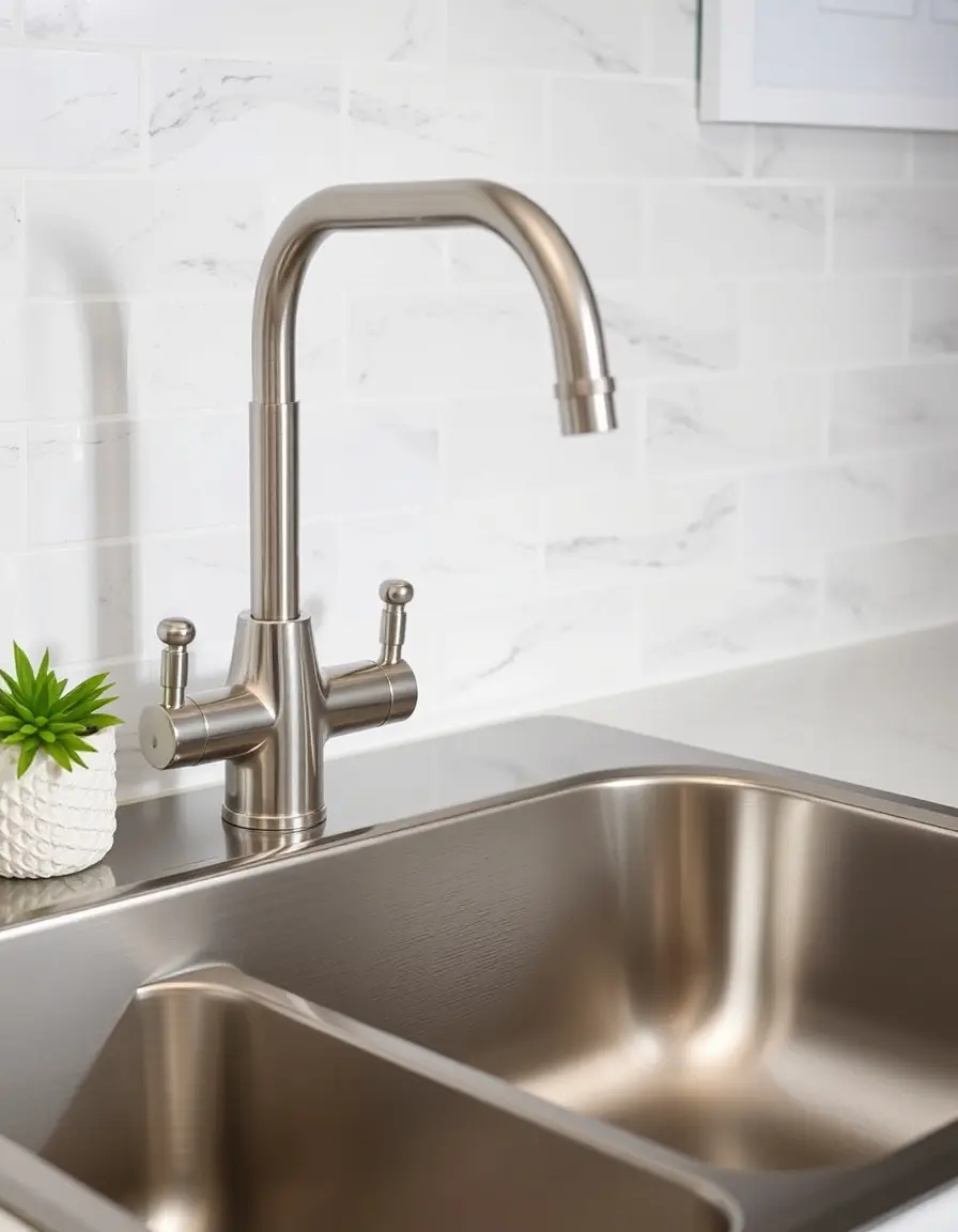 Budget stainless steel sink and faucet combo