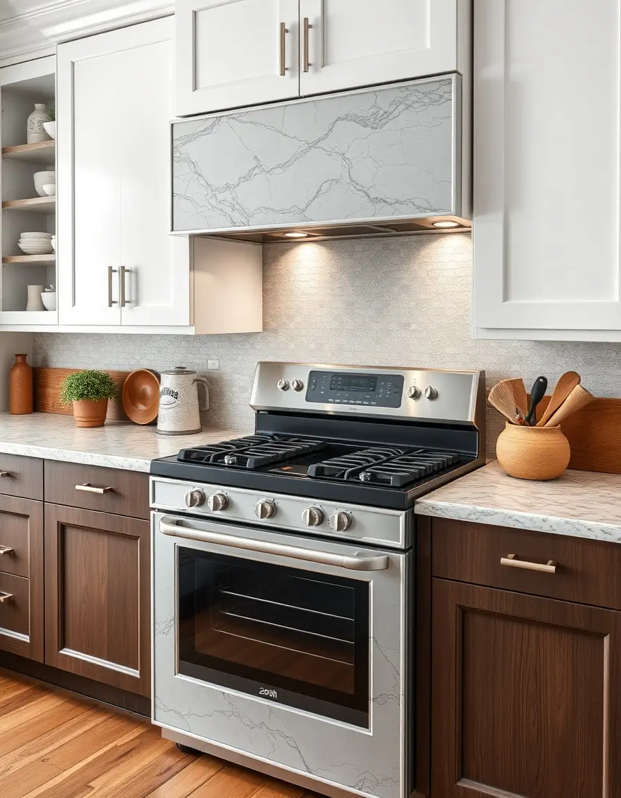 Integrated appliance cover panels matching cabinetry