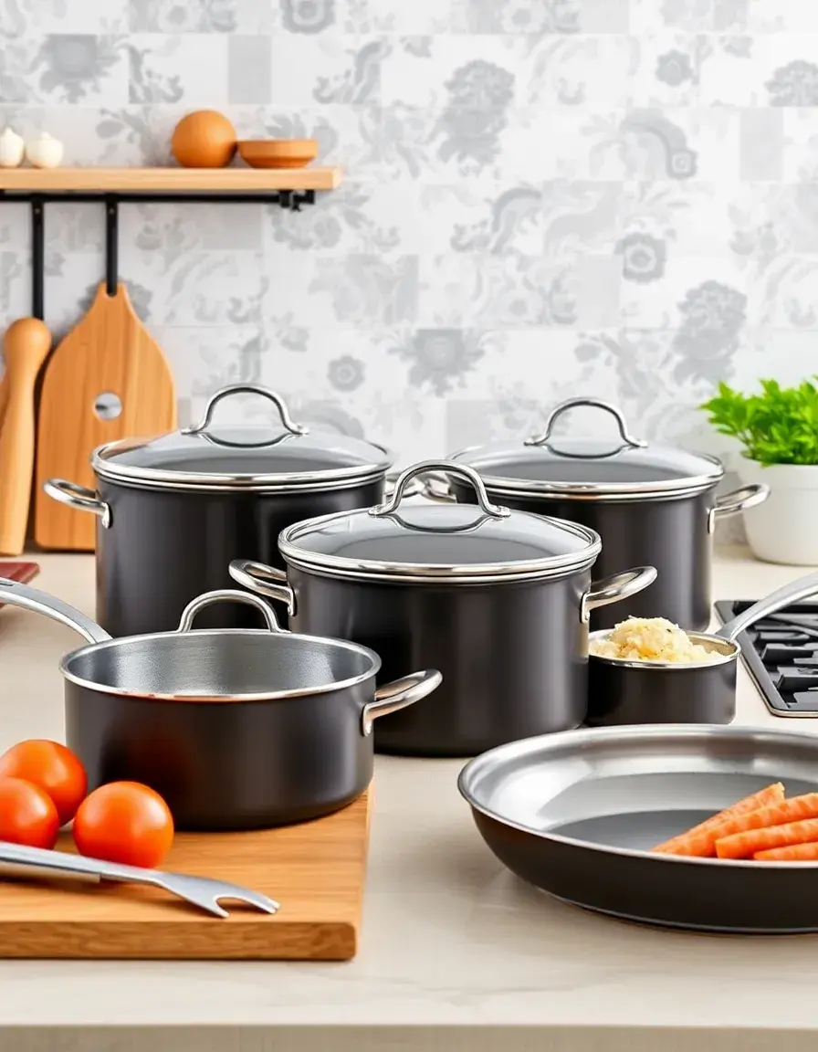 10 piece non-stick cookware kitchen set, pots and pans