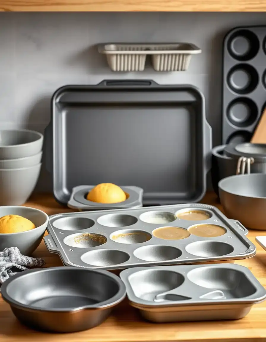 Non-stick bakeware kitchen set, trays and molds