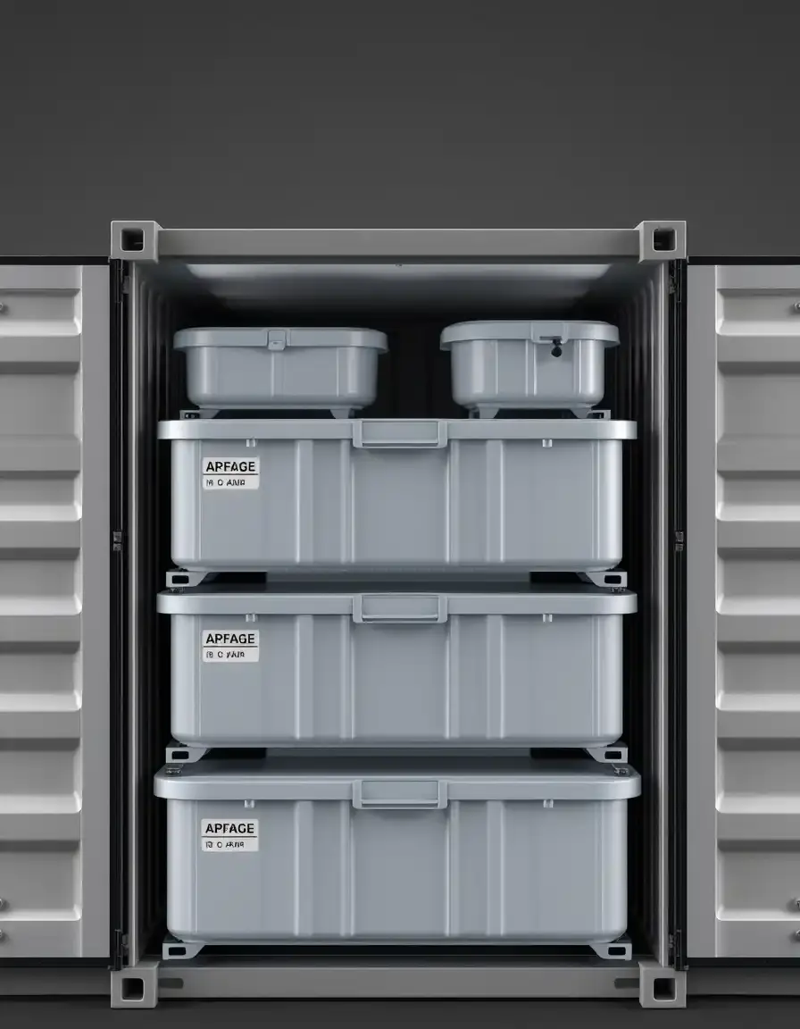 Airtight storage container set, nested