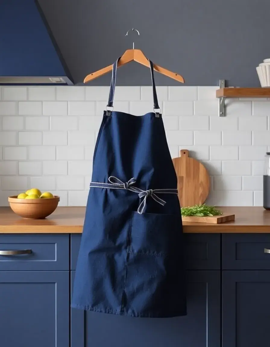 Stain resistant midnight blue apron