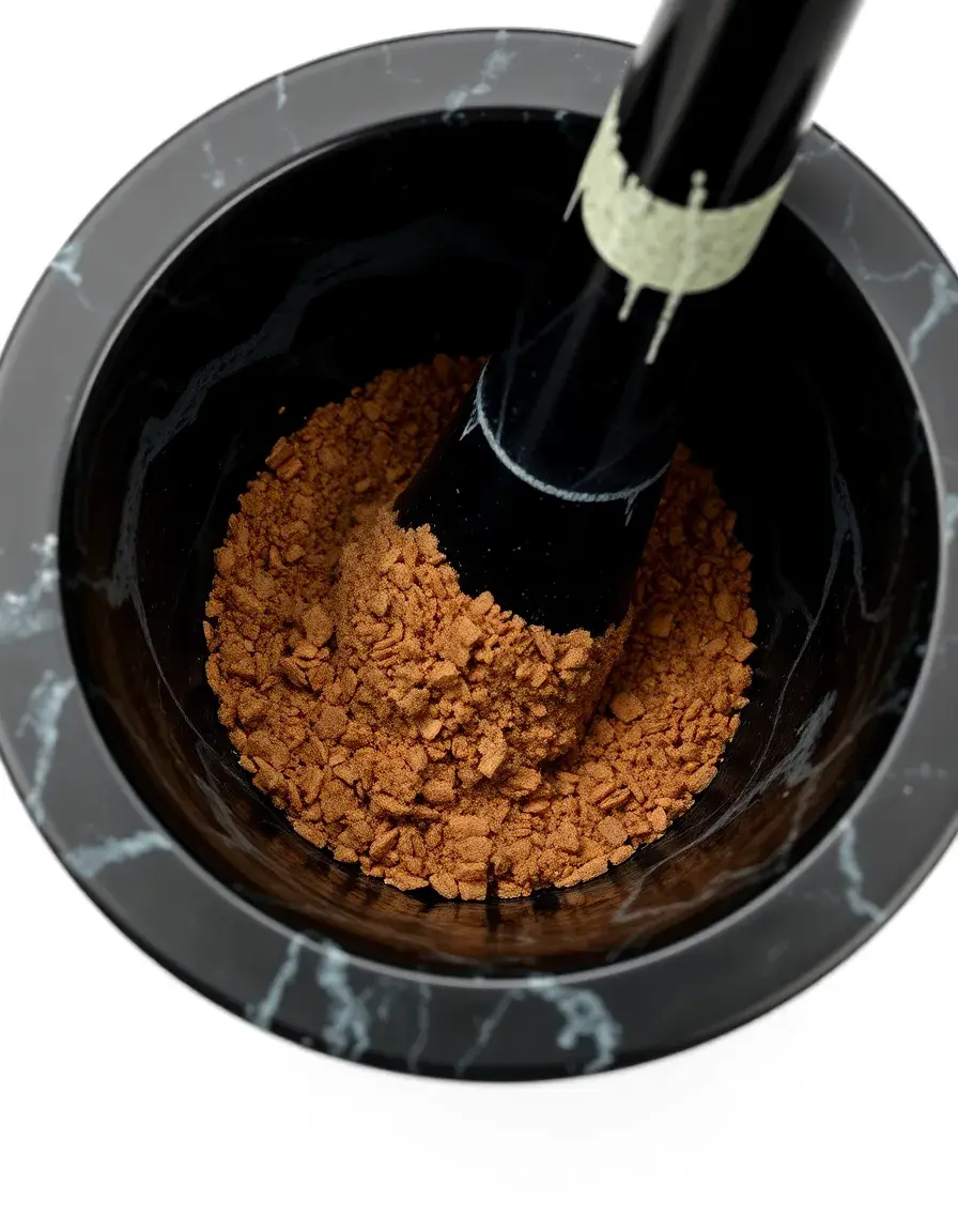 Black onyx stone mortar and pestle