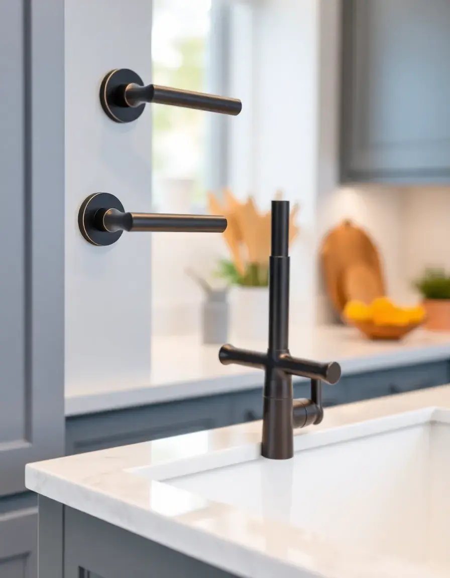Matte Black T Bar Kitchen Handles