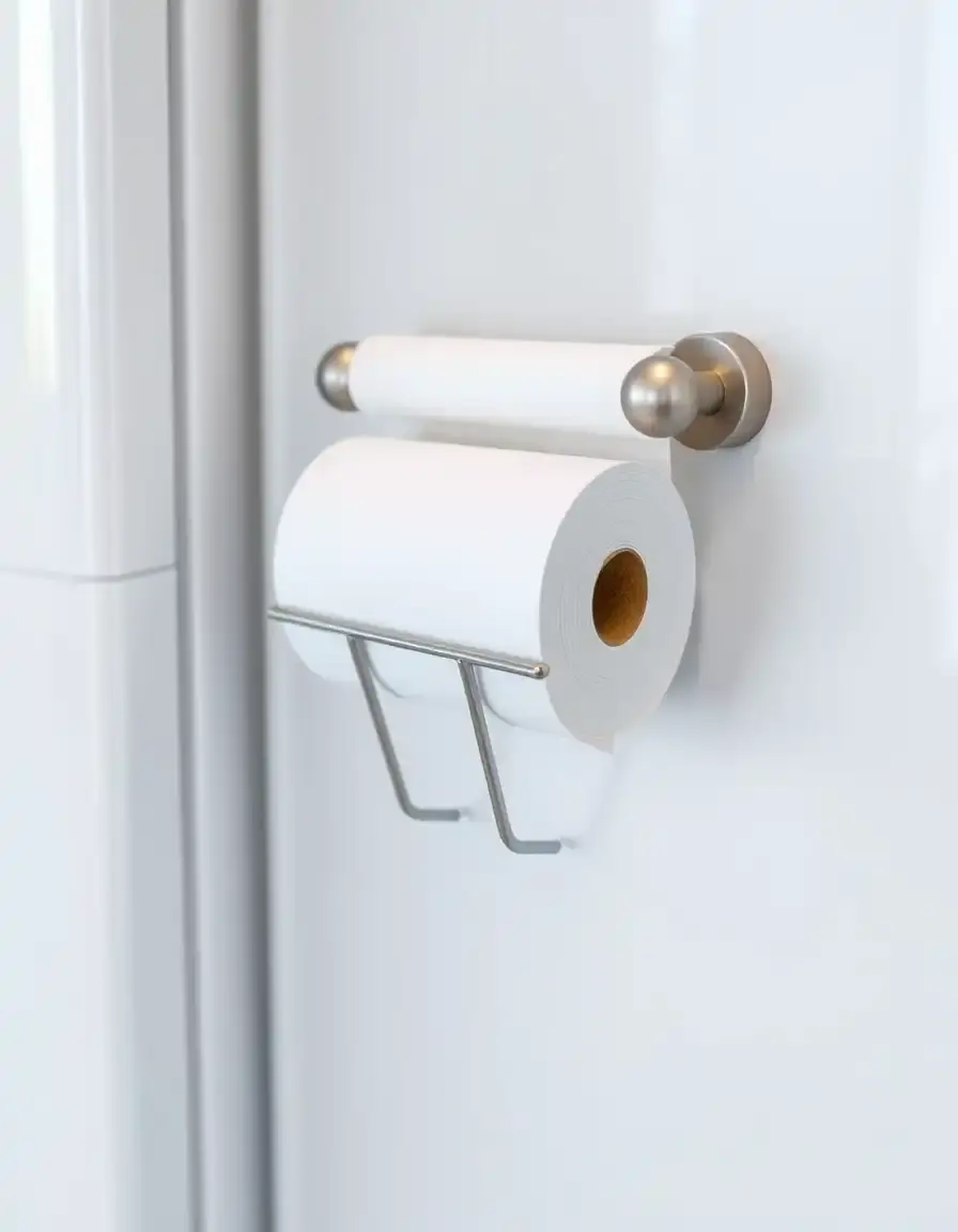 Magnetic kitchen roll holder for fridge side
