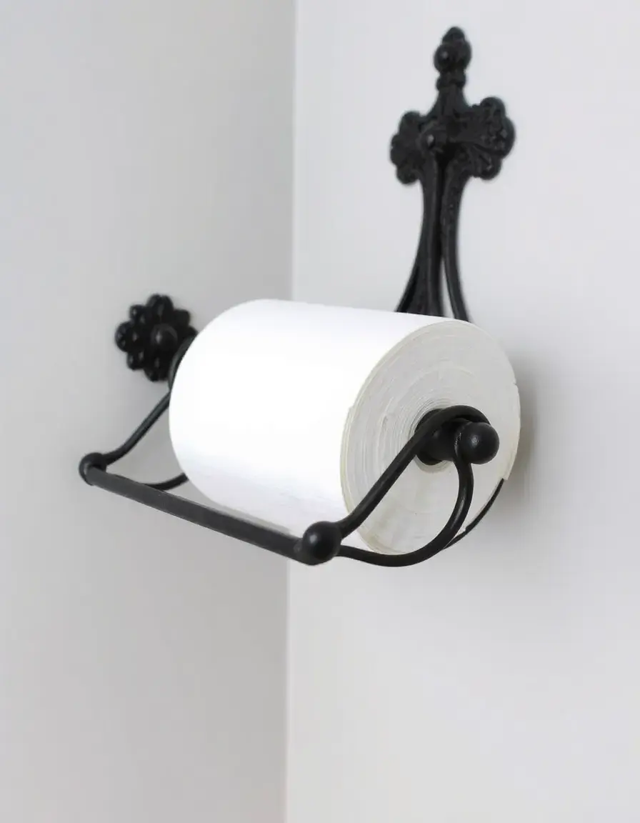 Cast iron vintage style kitchen roll holder