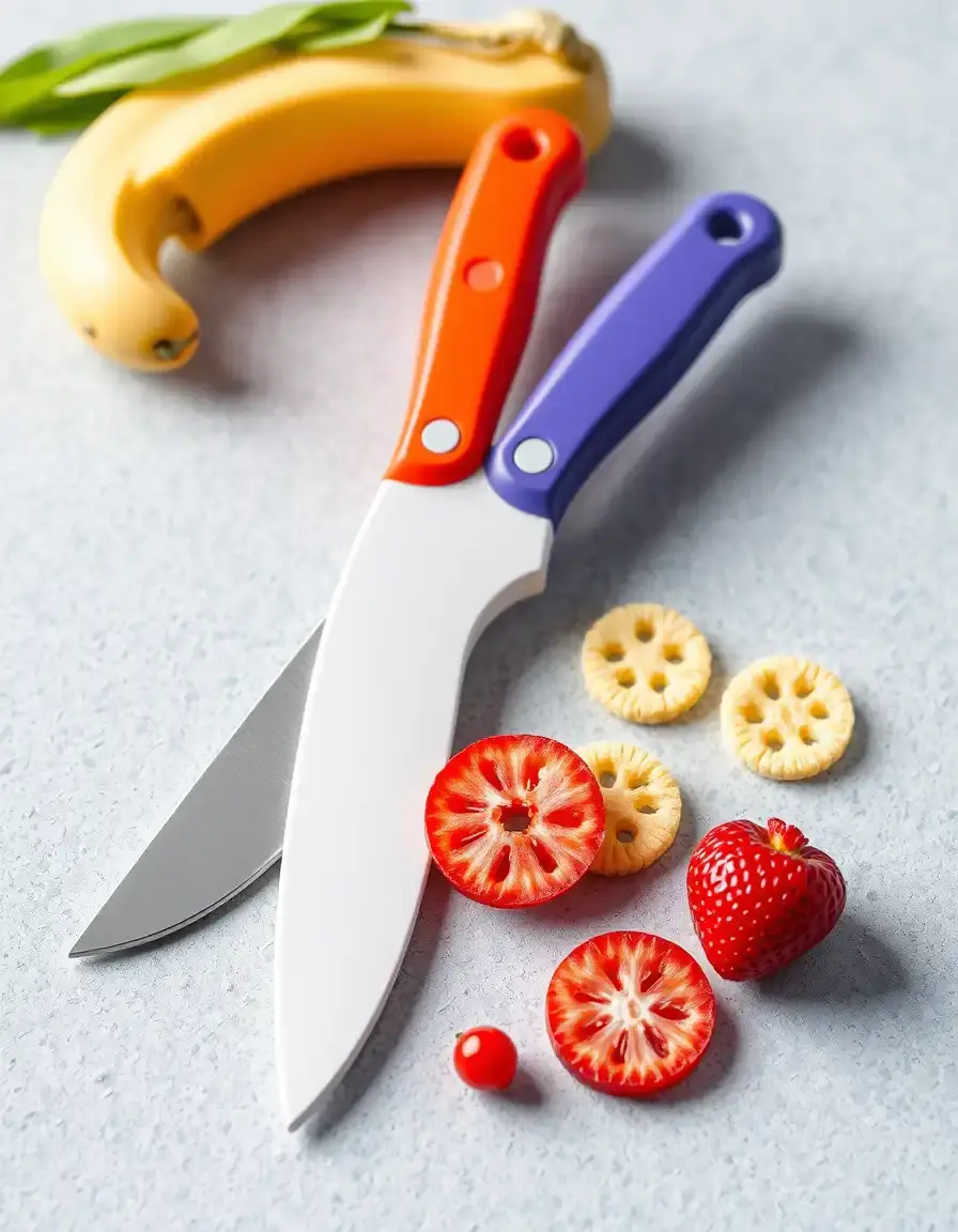 Child Safe Play Knife Set with velcro food