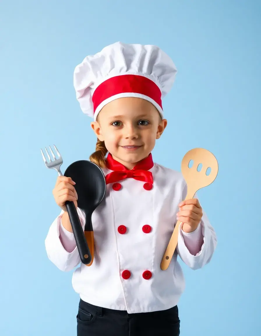 Kids Chef Costume Set with hat and tools