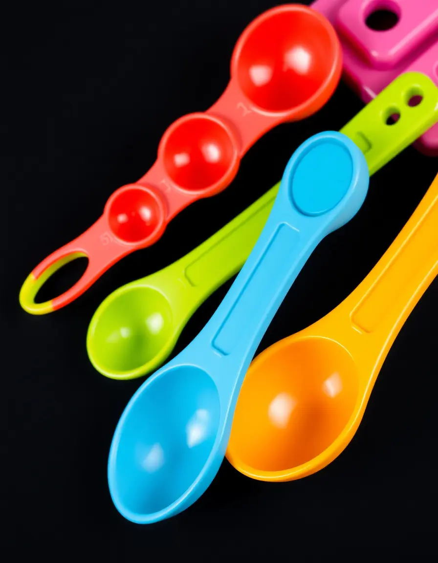 Colorful toy measuring spoons set