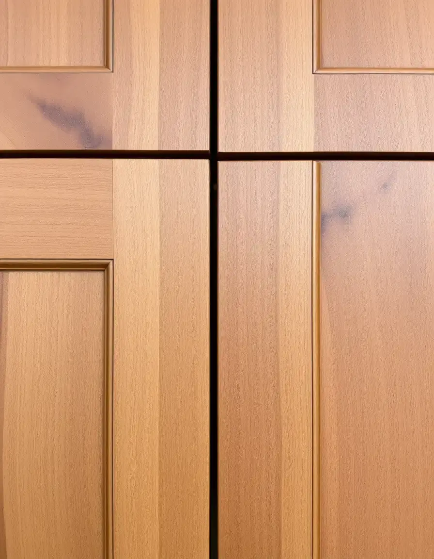 Solid Wooden Cabinet Fronts with visible grain