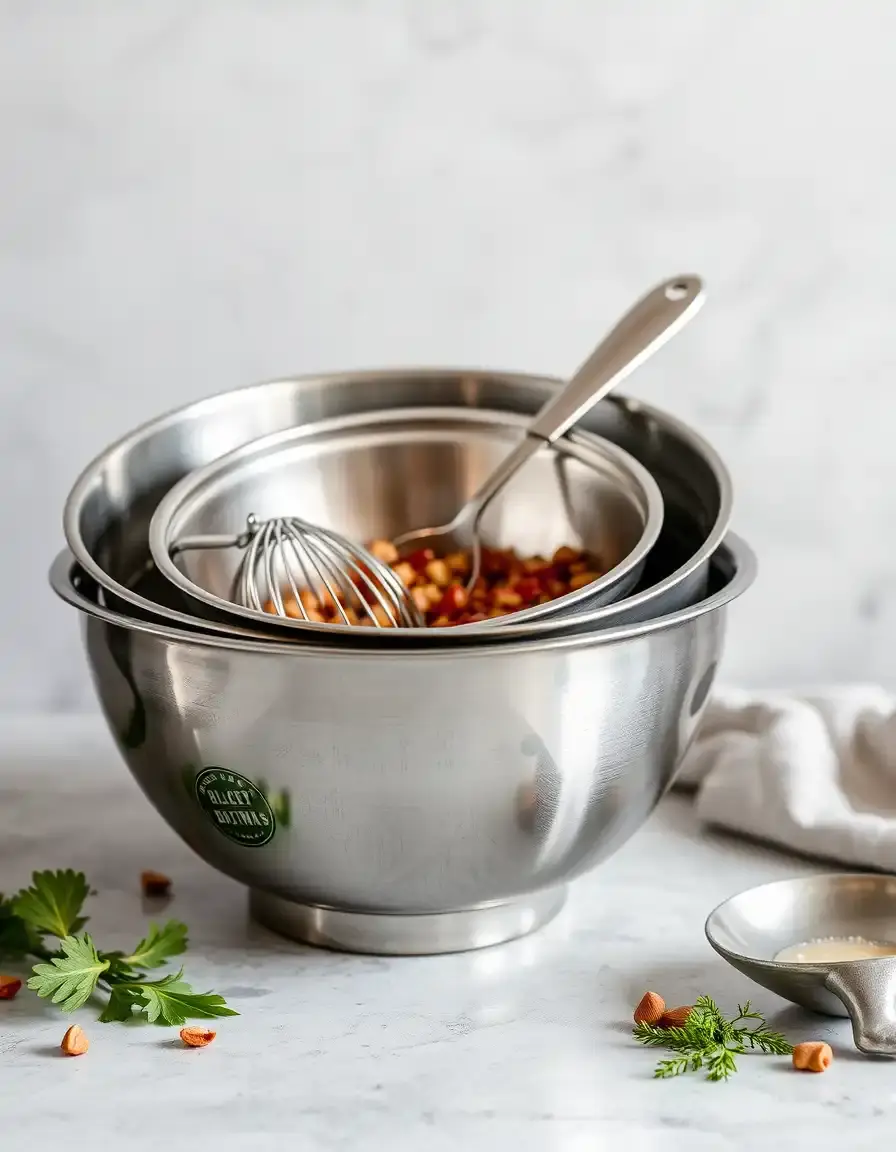 Nested Stainless Steel Mixing Bowl Set