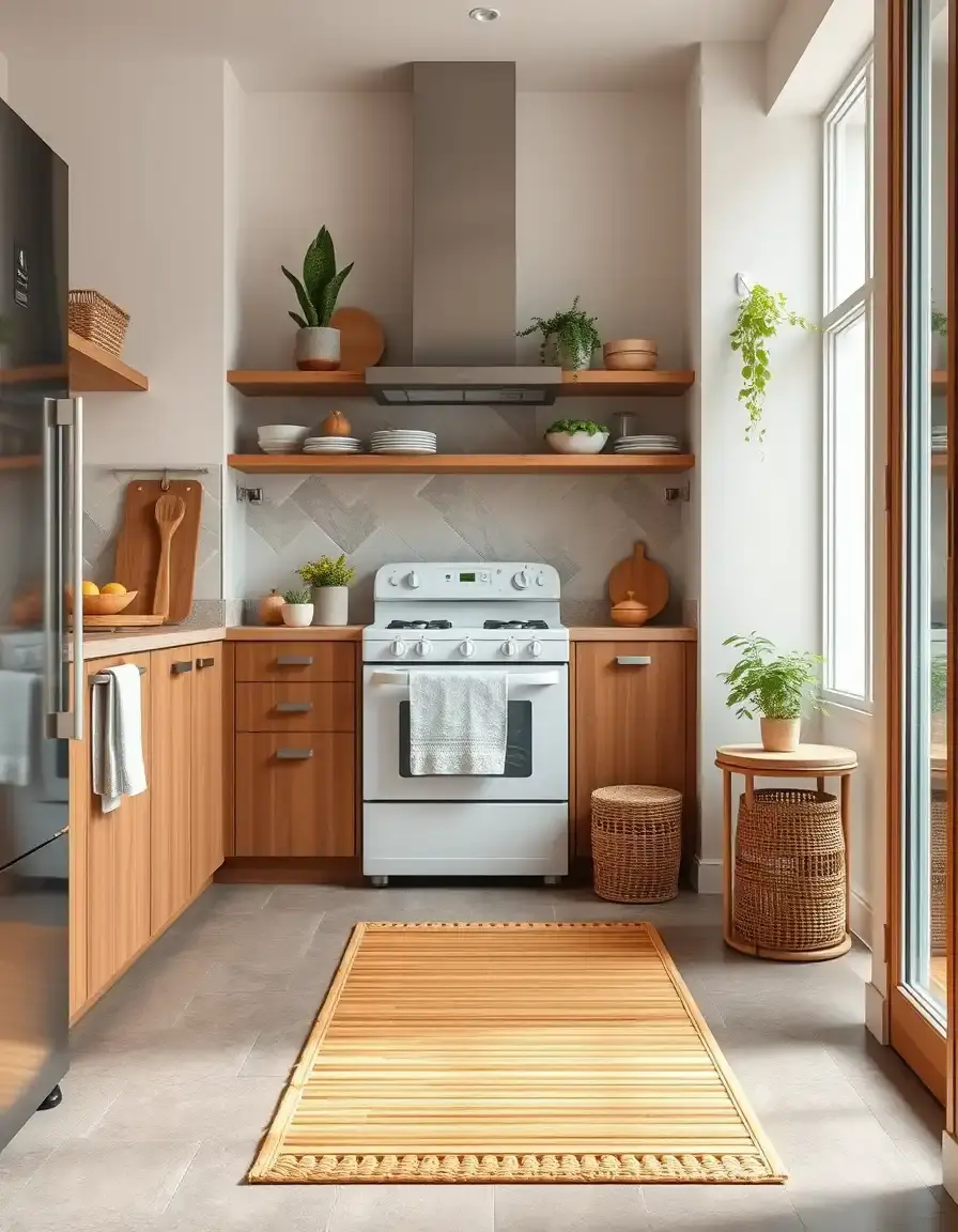 Sustainable Bamboo Kitchen Runner Mat