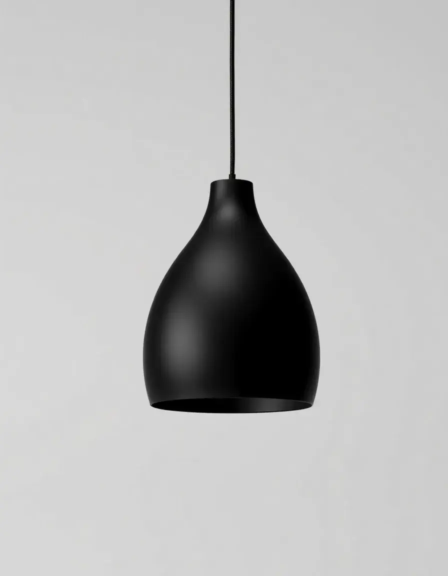 Minimalist Black Pendant for Kitchen Island