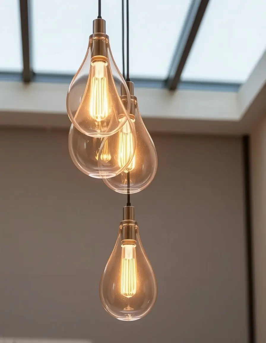 Contemporary Glass Pendant Lights for Kitchen Island