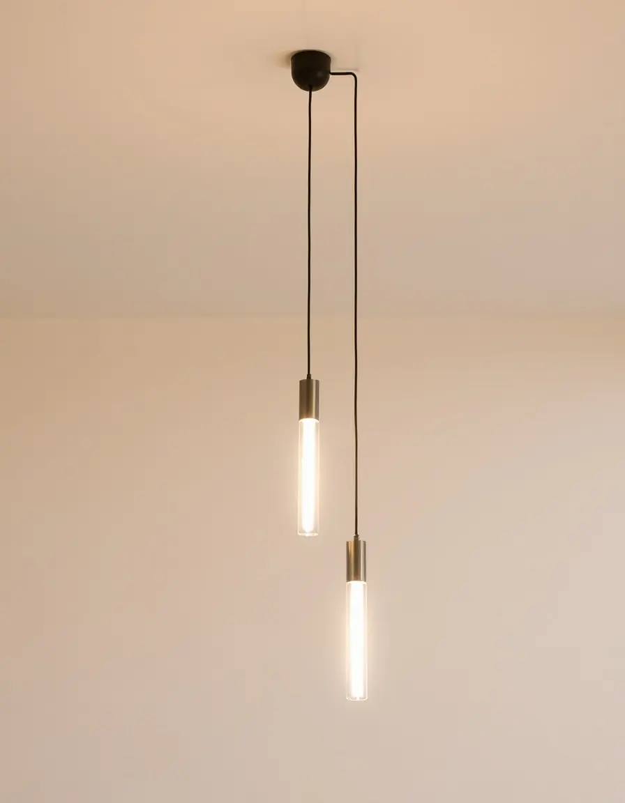 Minimalist Linear Pendant Lights for Kitchen Island