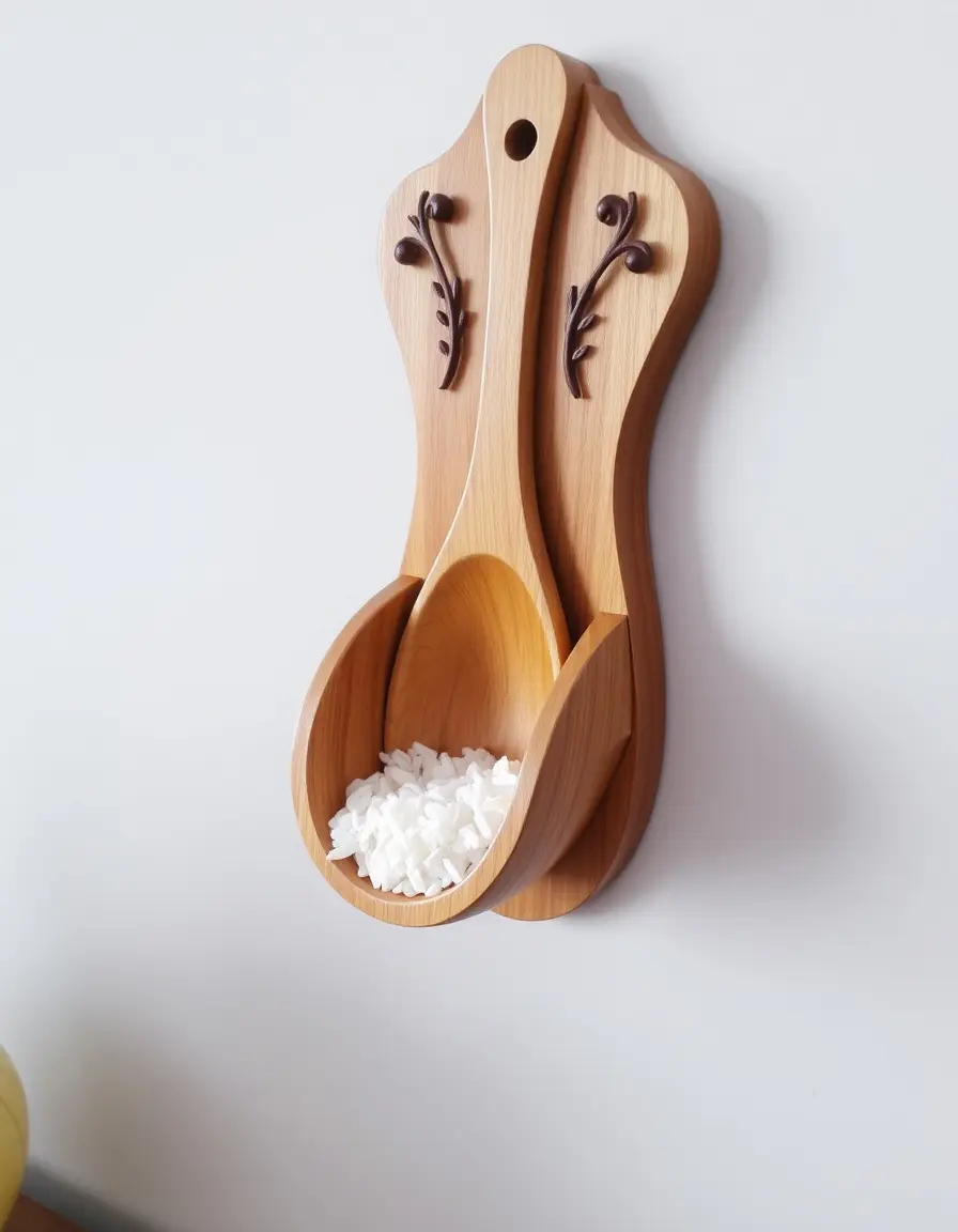 Wooden Rice Scoop Holder