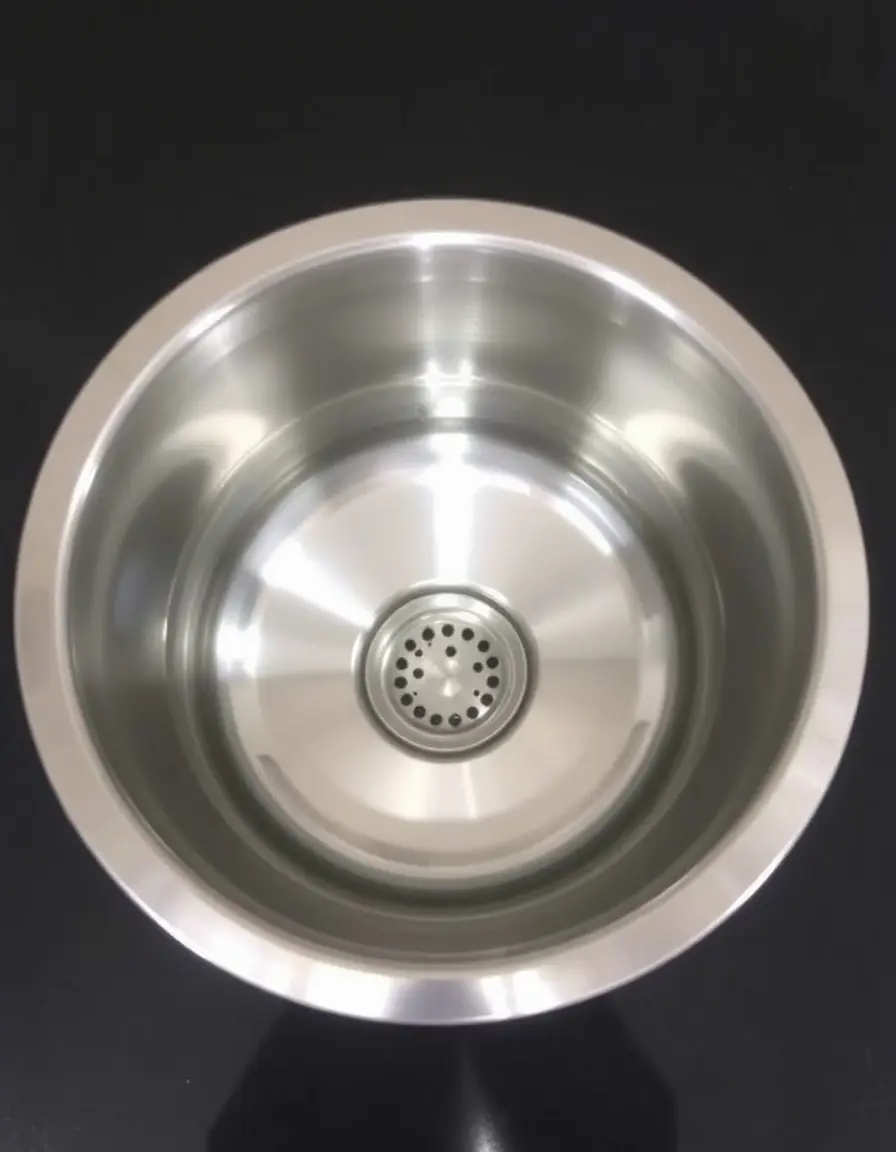 Small bar prep stainless steel kitchen sink round bowl