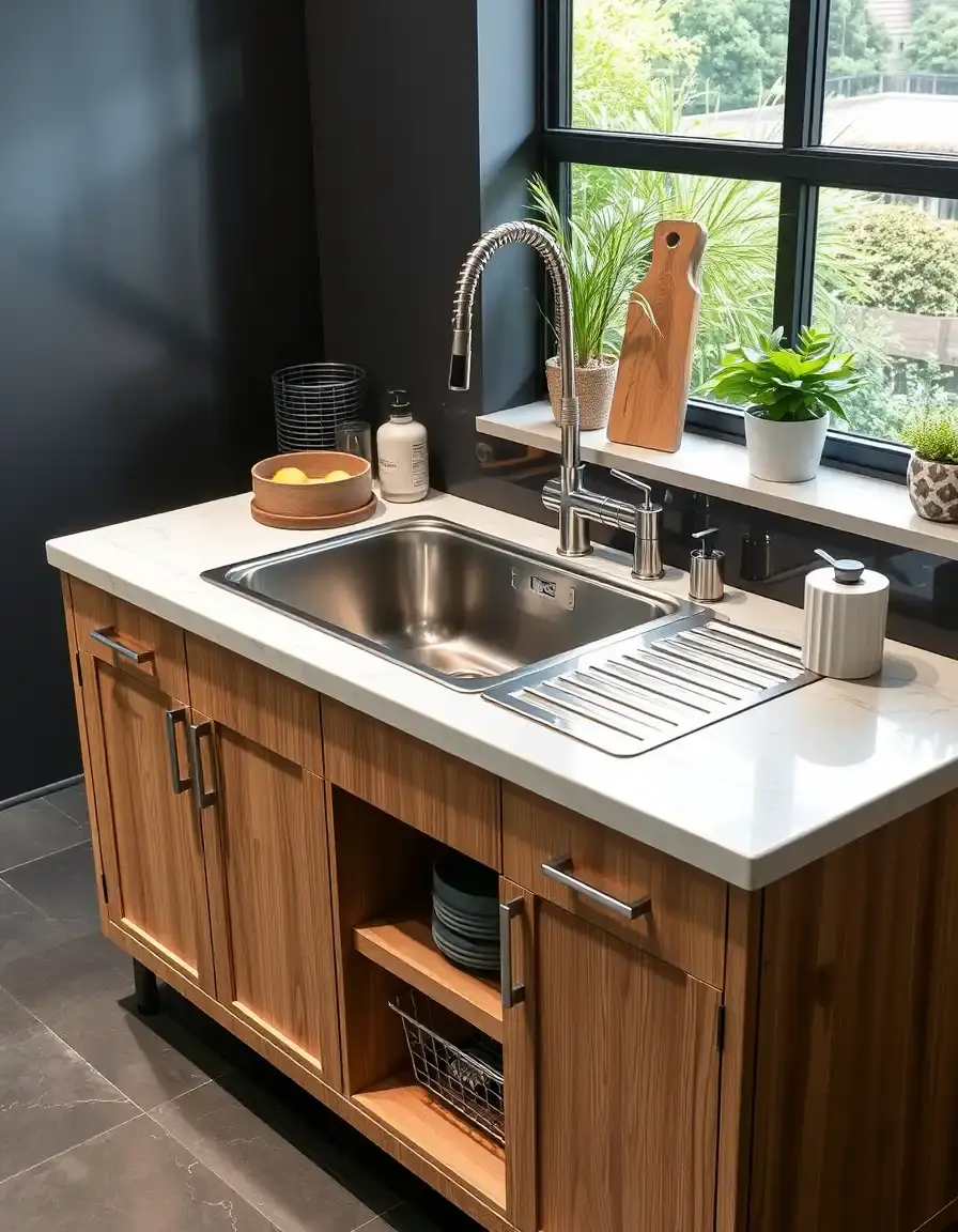 Workstation stainless steel kitchen sink with accessories