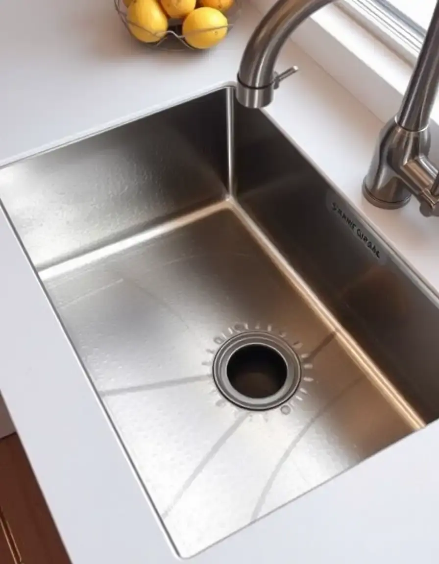 Artisan handmade stainless steel kitchen sink with hammered texture